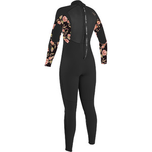 2021 O'Neill Youth Epic 5/4mm Back Zip GBS Wetsuit 4219BG - Black / Flo